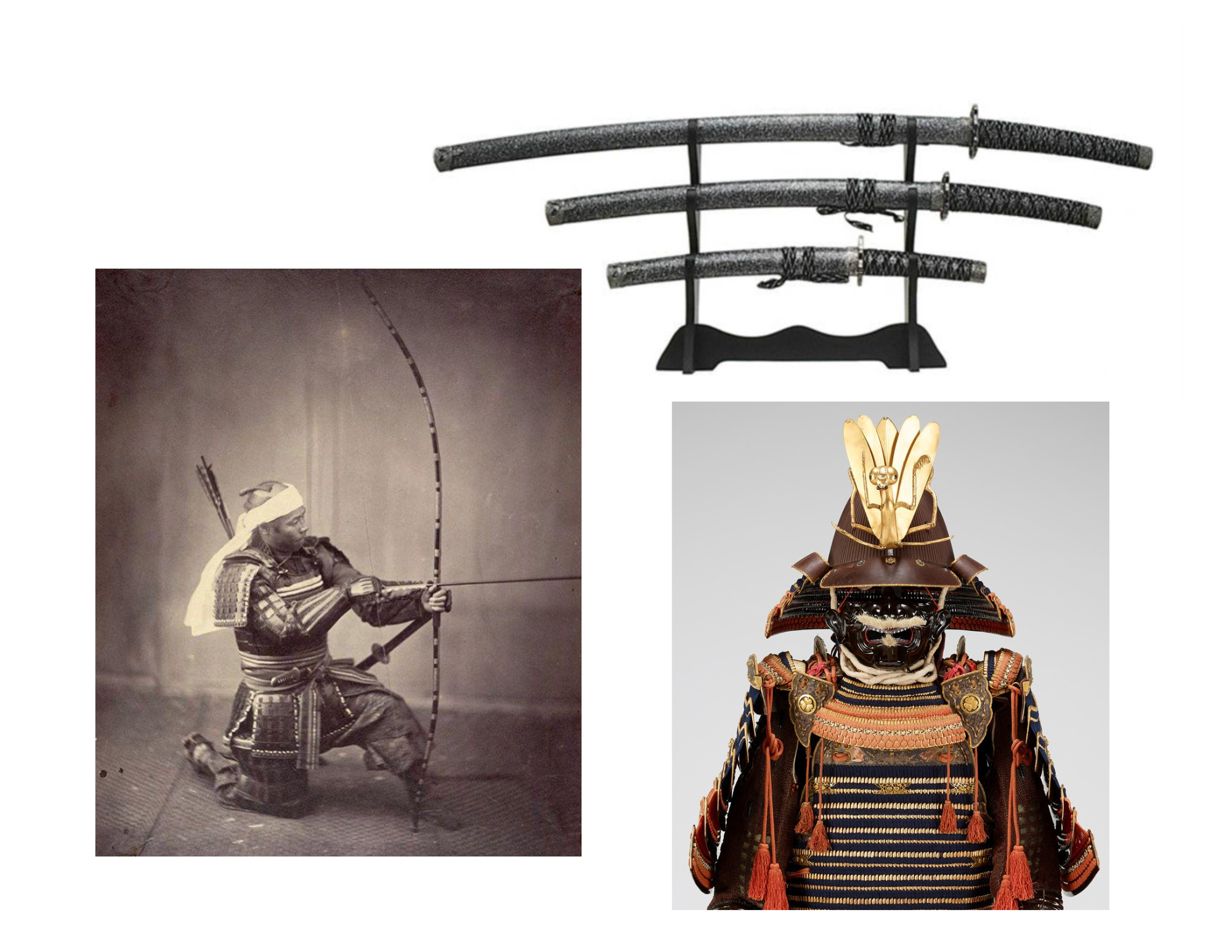 Examples of Samurai armour and swords